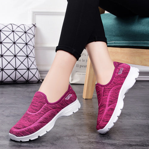 Damen nan elastische Schlupf-Sneaker mit orthopädischer Mittelfußstütze und rutschfester EVA-Sohle Drune