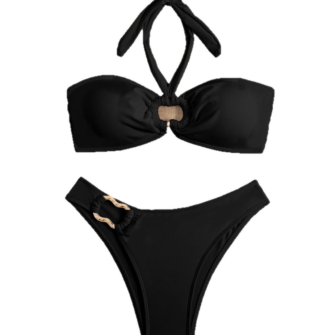 Damen Hochwertiger Bikini mit elegantem Halterneck Drune