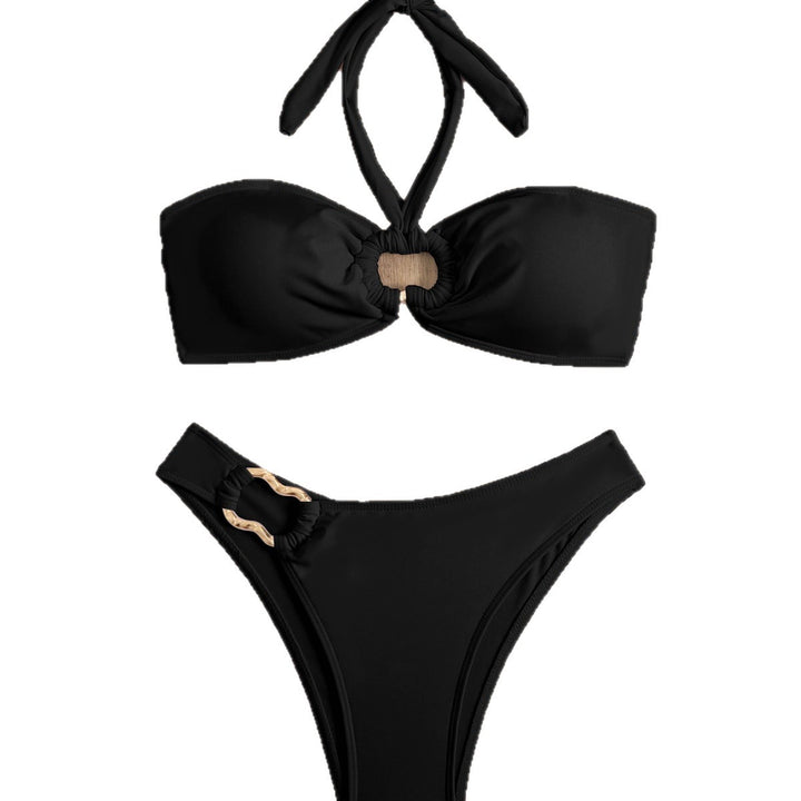 Damen Hochwertiger Bikini mit elegantem Halterneck Drune