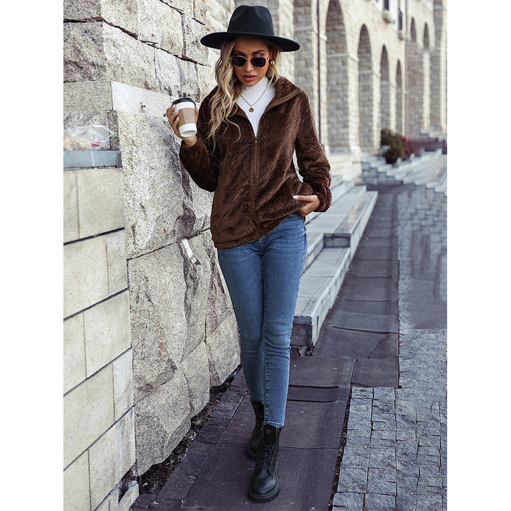 Damen kuschelige Fleecejacke Drune