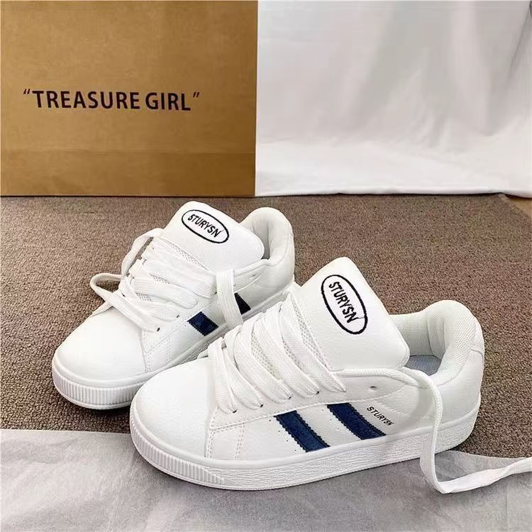 Damen modische Sneakers mit flacher Sohle und atmungsaktive Oberfläche Drune