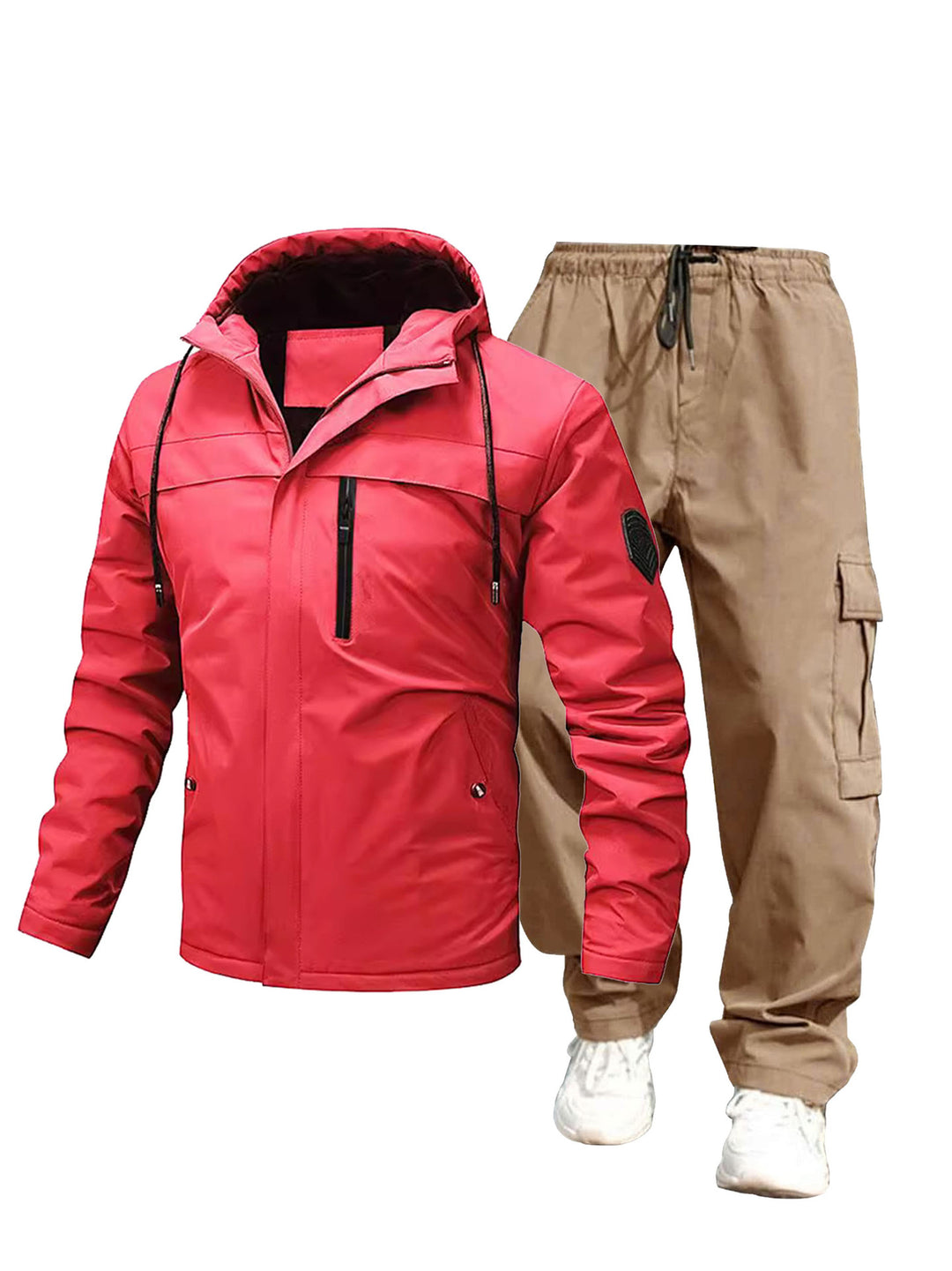 Herren Wetterfeste Outdoor-Jacke und Cargo-Hose Drune
