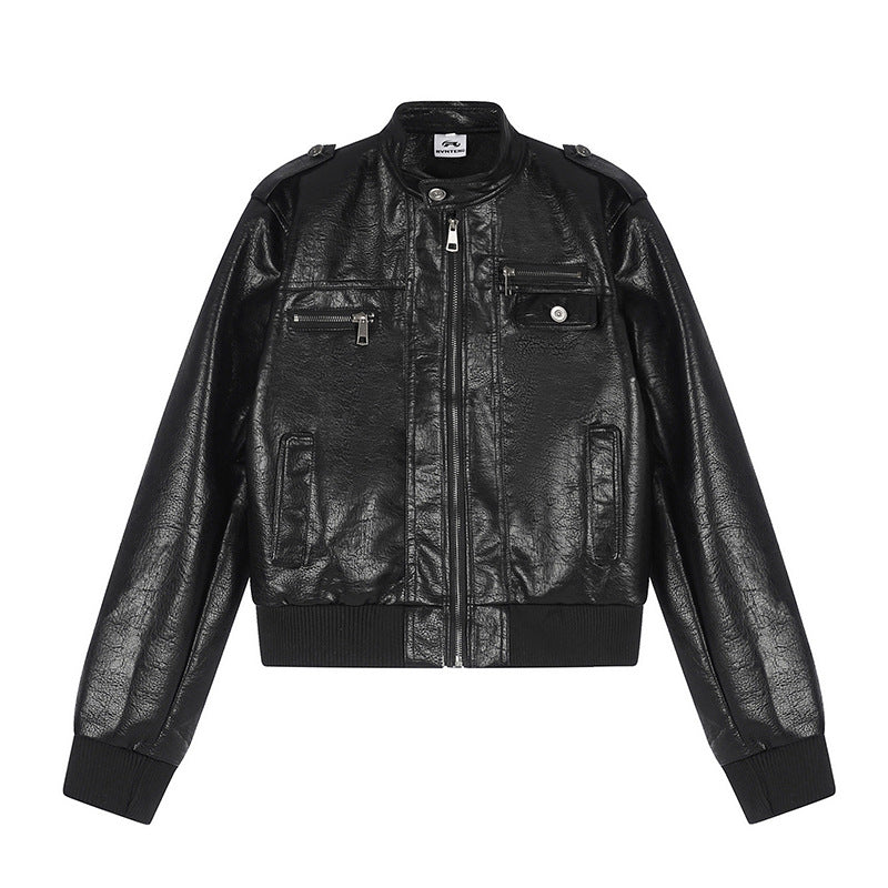 Herren Lederoptik-Bomberjacke Drune