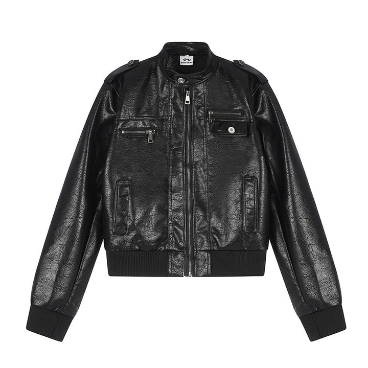 Herren Lederoptik-Bomberjacke Drune