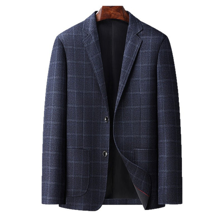 Herren Kariertes Sakko im Casual-Blazer-Stil mit dezenter Struktur Drune