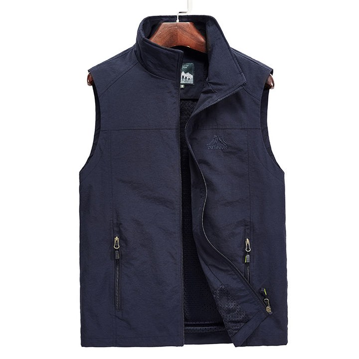 Herren Leichte Outdoor‑Softshellweste mit atmungsaktivem Meshinnenfutter und verdeckten Reißverschlusstaschen Drune
