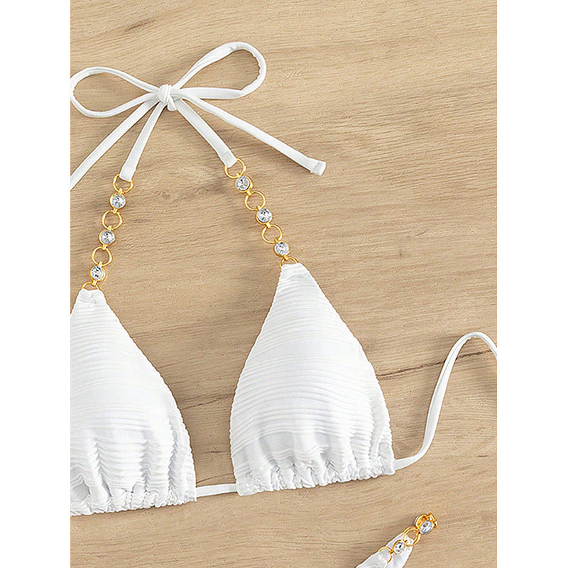 Damen Triangel-Bikini mit elegantem Schmuckdetail Drune