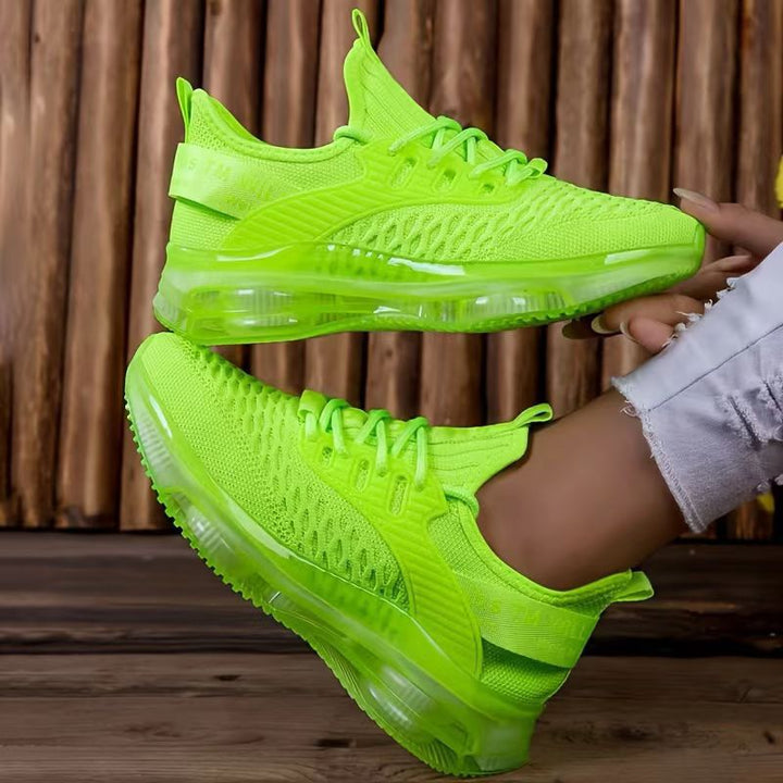 Damen Luftkissen-Sneaker mit transparenter Luftsohle und gestricktem Oberschuh Drune