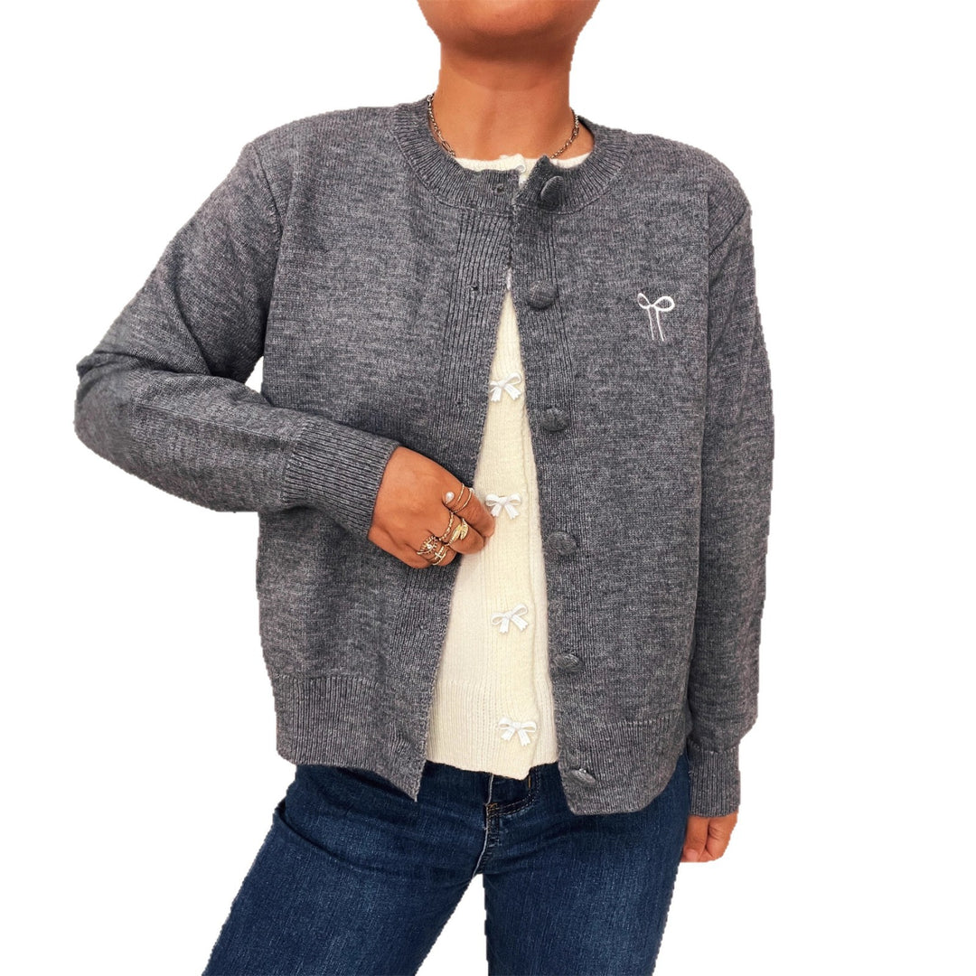 Damen Kuschelweich Strickjacke mit schönen Knöpfen und raffinierten Details Drune