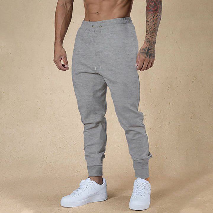 Herren nan athletische Frottee-Jogginghose mit hohem Bund Kordelzug und schmal zulaufenden Rippbündchen Drune