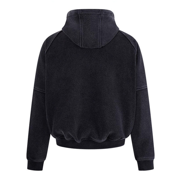 Damen Kapuzen-Bomberjacke aus Teddyfleece mit Metallhaken und elastischem Saum Drune