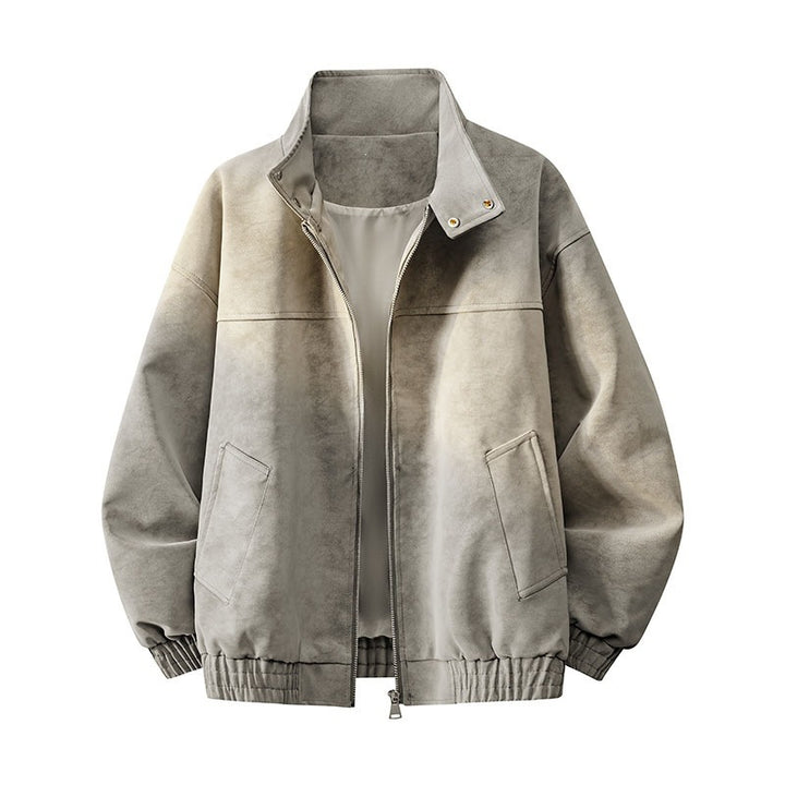 Herren Lässige Outdoor-Jacke mit hohen Kragen und praktischen Taschen Drune