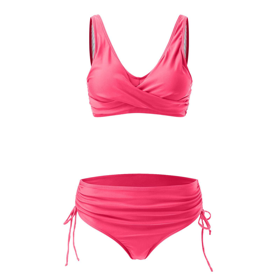 Damen Hochwertiges Wickel-Bikini-Set mit regulierbarem Höschen Drune