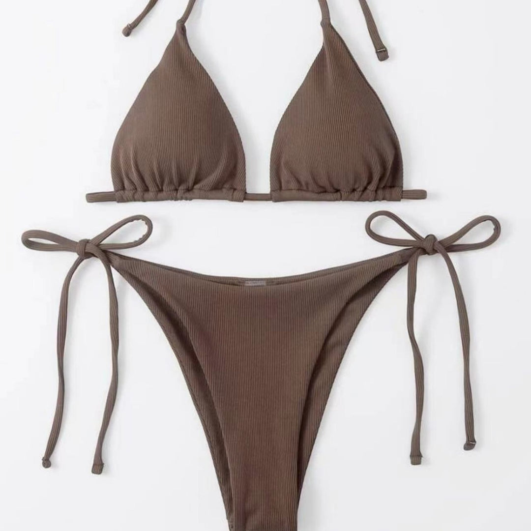 Damen Triangel-Bikini mit verstellbaren Schnüren Drune