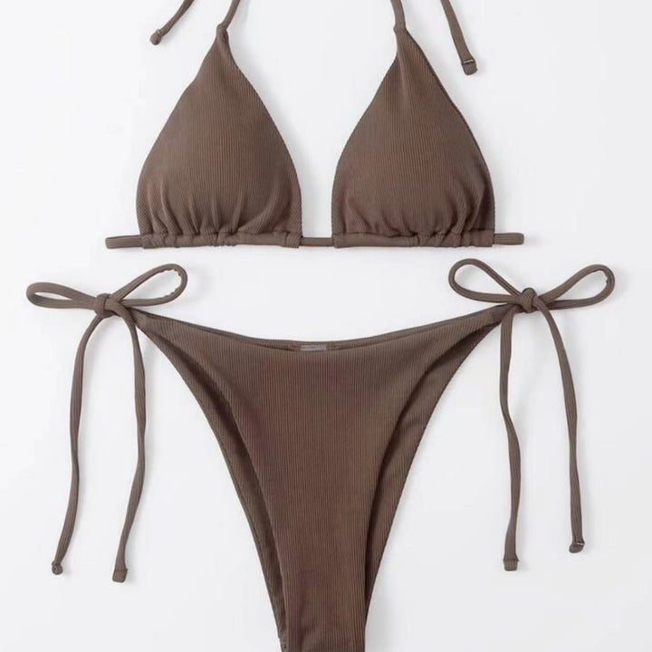 Damen Triangel-Bikini mit verstellbaren Schnüren Drune