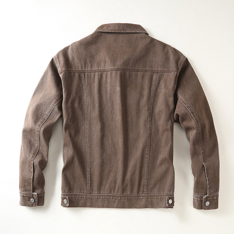 Herren Jeansjacke mit klassischem Schnitt und leichtem Vintage-Wash Drune