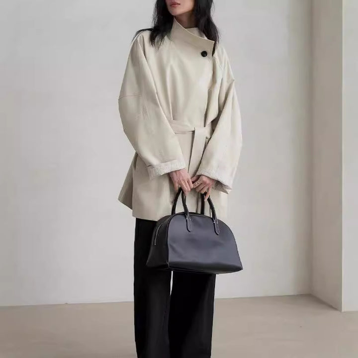 Damen Stilvolle Übergangsjacke mit Taillengürtel Drune