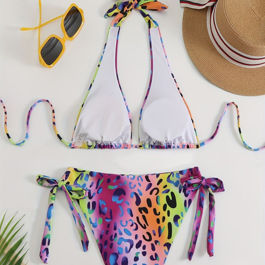 Damen Triangel-Bikini mit verspielten Schleifen Drune