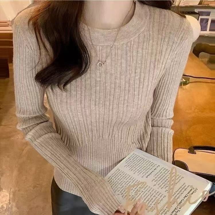 Damen Strickpullover mit eleganter Rippstruktur und taillierter Silhouette Drune