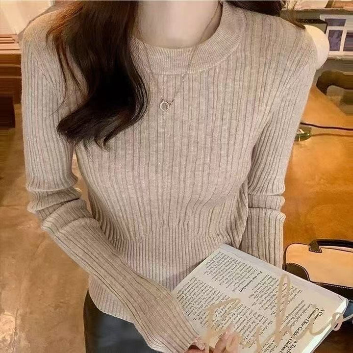 Damen Strickpullover mit eleganter Rippstruktur und taillierter Silhouette Drune