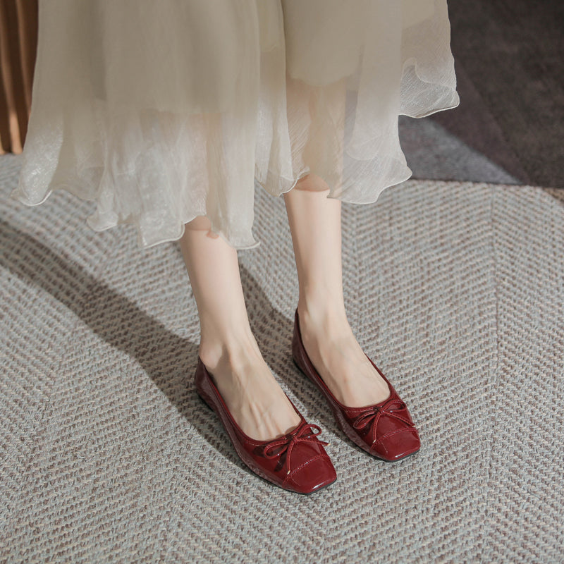 Damen Ballerinas mit zartem Schleifendetail und weichem Innenfutter Drune