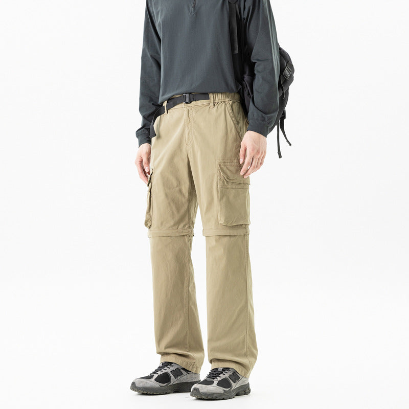 Herren Zip-off Convertible-Cargo-Hose mit abtrennbaren Beinen und Mehrfachtaschen Drune