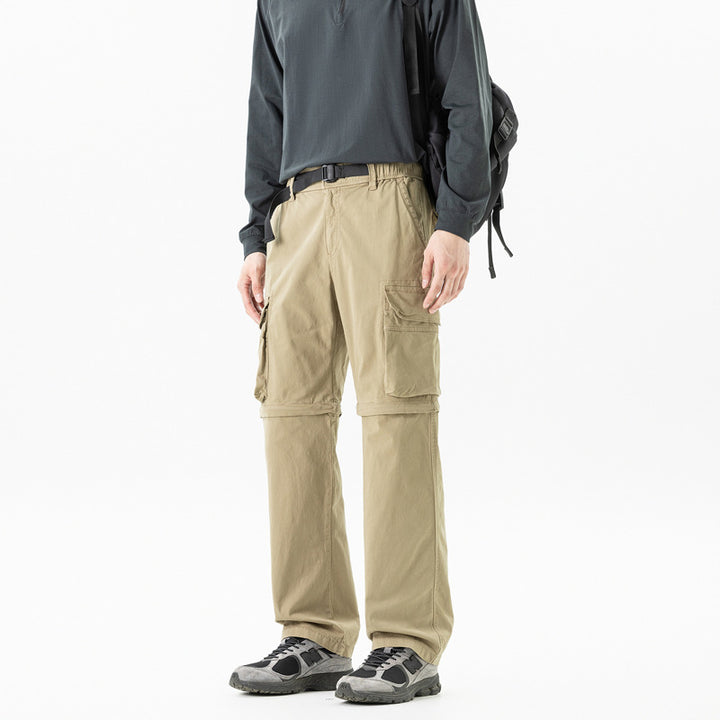 Herren Zip-off Convertible-Cargo-Hose mit abtrennbaren Beinen und Mehrfachtaschen Drune