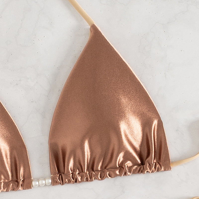 Damen Bikini-Set mit verstellbaren Trägern und elegantem Rüschendesign Drune