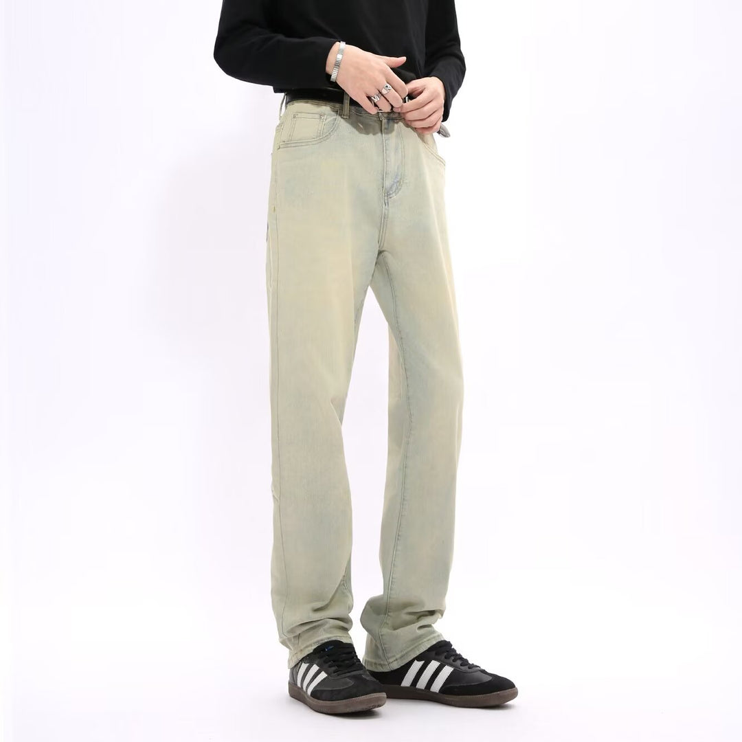 Herren Lässige Hochtaillierte Jeans Drune