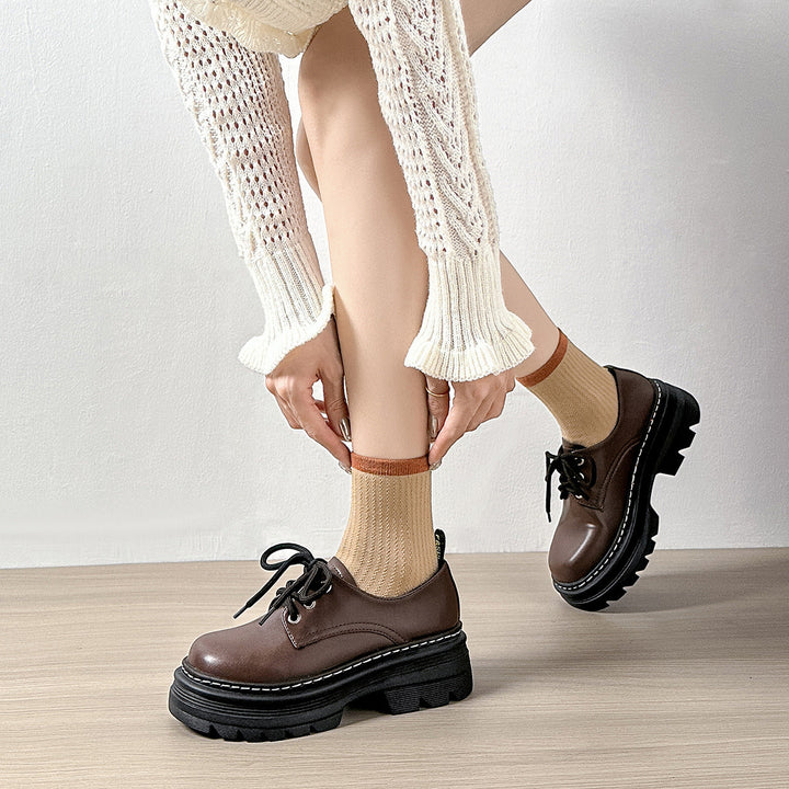 Damen Schnürschuhe mit robustem Plateau und stylishem Design Drune