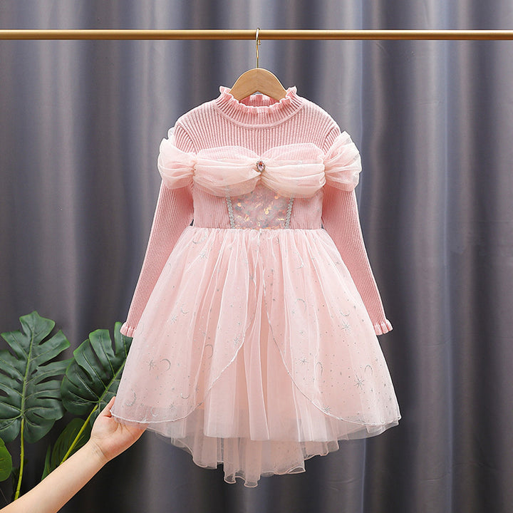 Mädchen Prinzessinnenkleid mit Tüllrock und funkelnden Details Drune