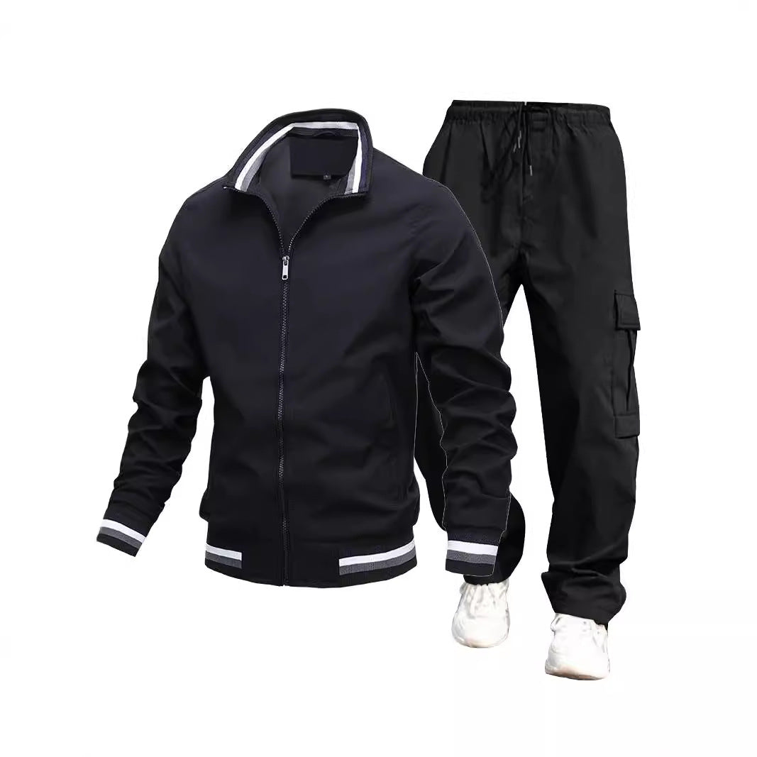 Herren Sportliche Jacke und Cargo-Hosen Drune