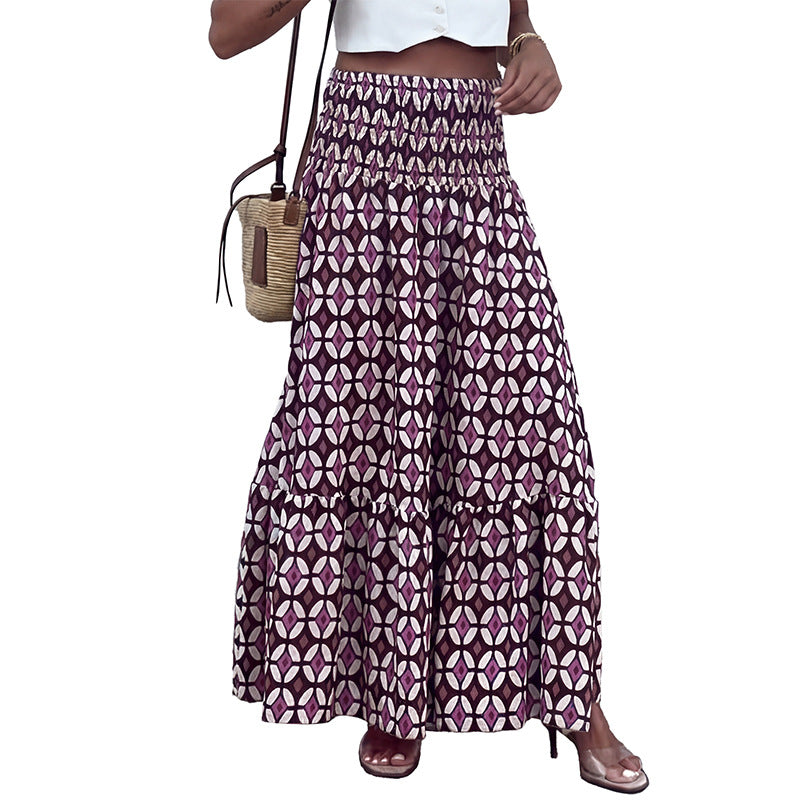 Damen Eleganter Maxirock im Ethno-Design Drune