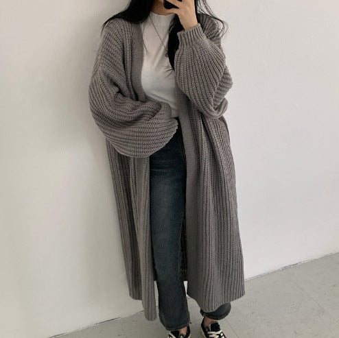 Damen Grobstrick Cardigan mit offenem Schnitt Drune
