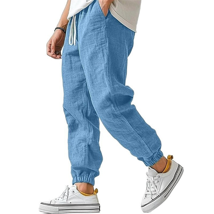 Herren Leichte und bequeme Leinen Jogginghose Drune