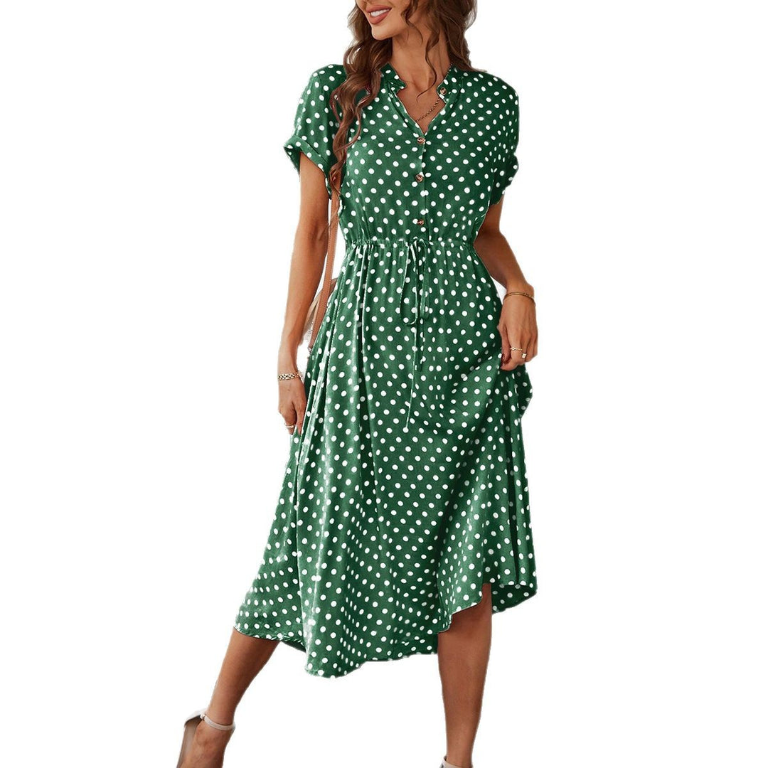 Damen Midikleid mit Punkten Drune