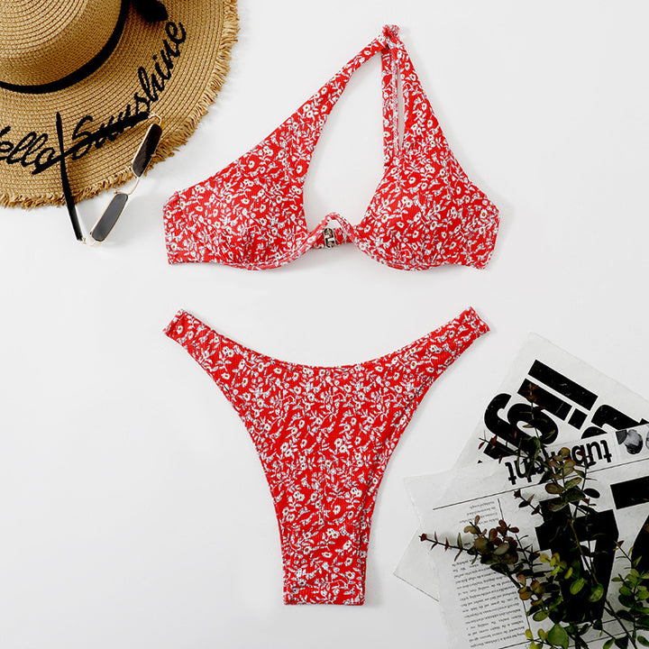 Damen Triangel-Bikini mit verspieltem Blumendesign Drune