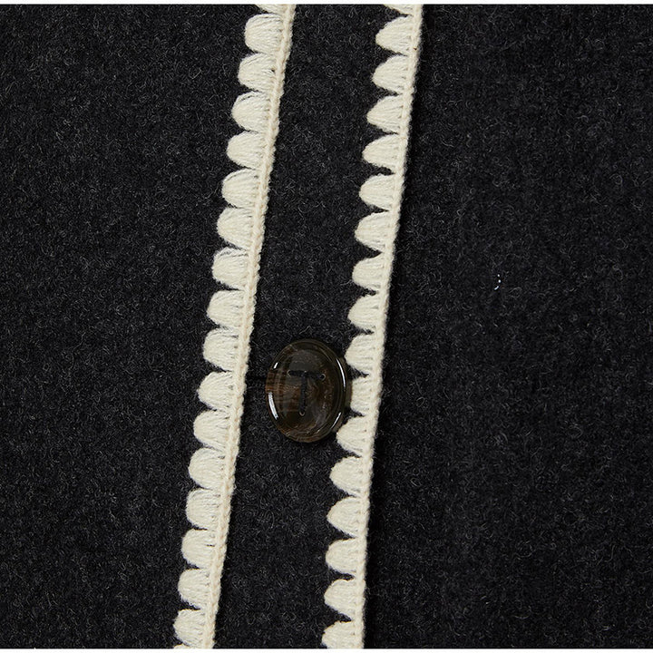Damen Elegante und komfortable Wolle-Mantel Drune