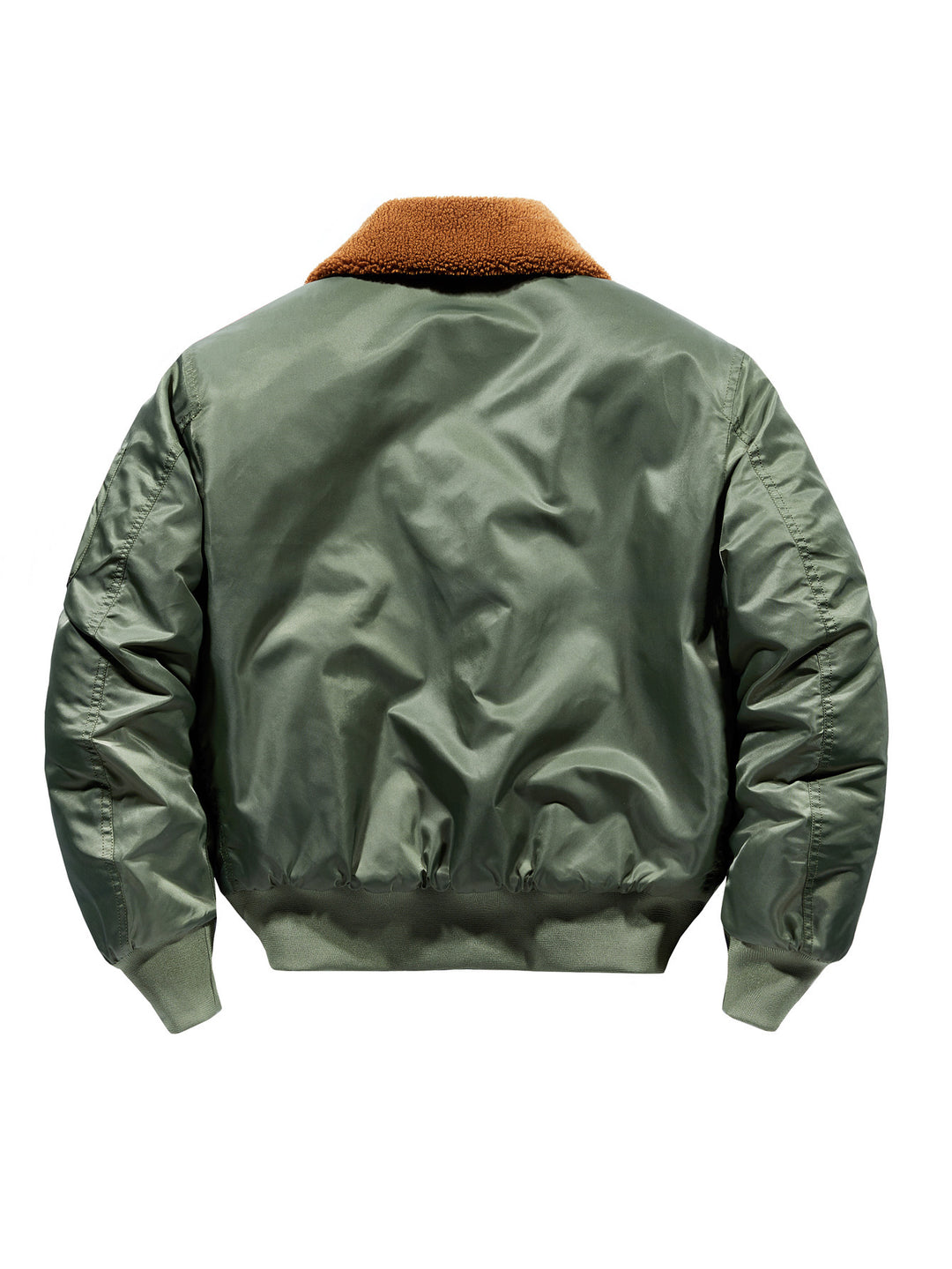 Herren kurz geschnittene Pilotenjacke im Vintage‑Fliegerstil mit Teddykragen und isolierender Thermofütterung Drune
