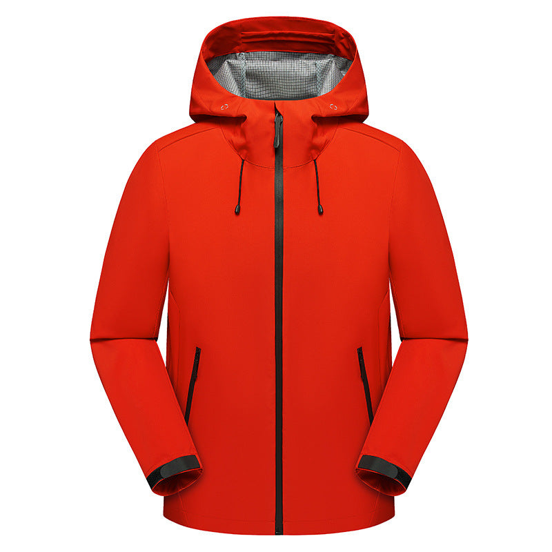 Herren Urbaner Softshell-Regenparka mit getapten Nähten, verstellbarer Kapuze und wasserdichtem Reißverschluss Drune