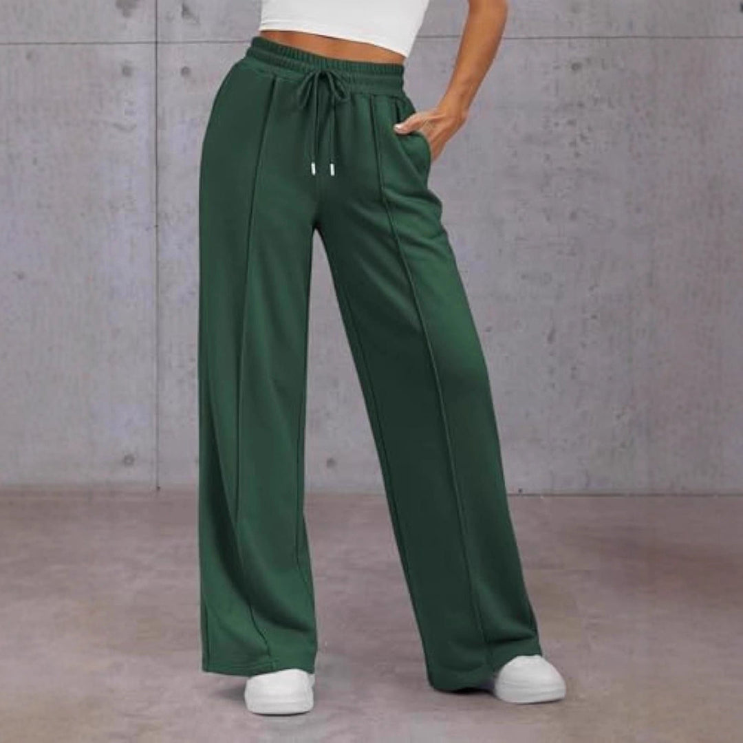 Damen Komfortable Weite Sweatpants mit elastischem Bund und praktischen Taschen Drune