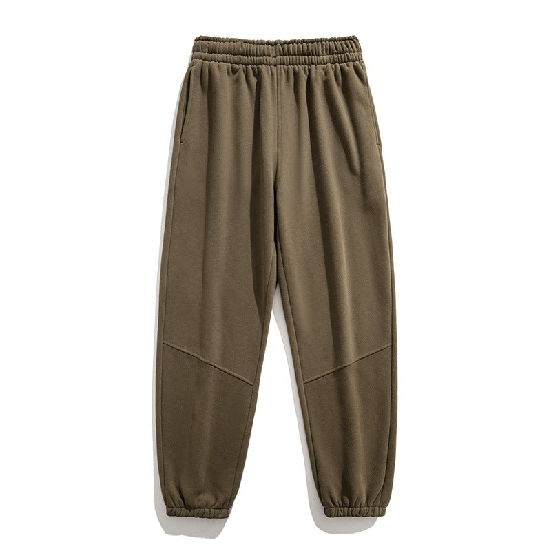 Herren Fleece-Jogginghose mit tapered Schnitt, elastischem Kordelbund & Knie-Paneelen Drune