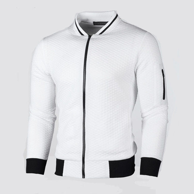 Herren Sweatjacke mit hochwertiger Struktur und sicherer Reißverschlusstasche Drune