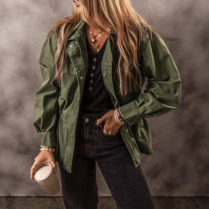 Drune | Vintage Winddichte Arbeitsjacke Mit Kapuze Und Mehreren Taschen