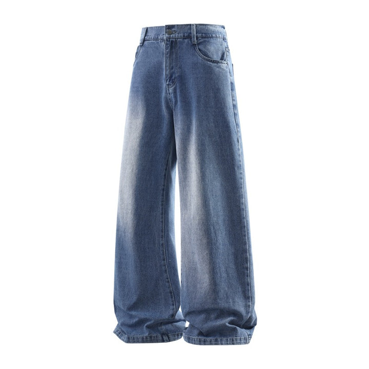 Damen Weite Baggy-Jeans mit hoher Taille, extra weitem Bein und Vintage-Waschung Drune