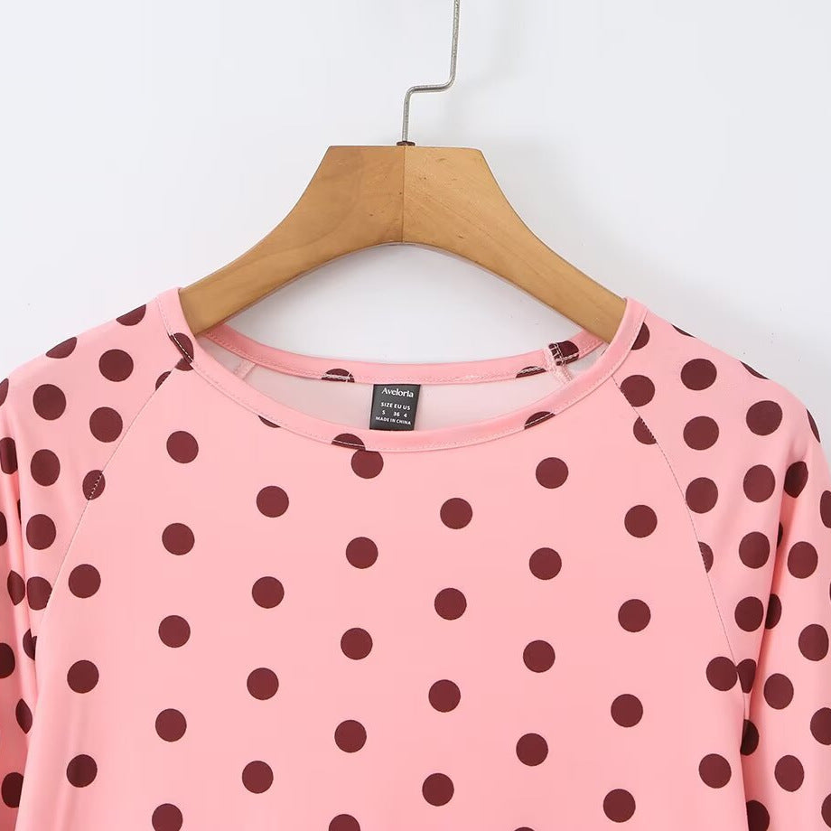 Damen Langarmshirt mit modischem Punkte-Muster Drune