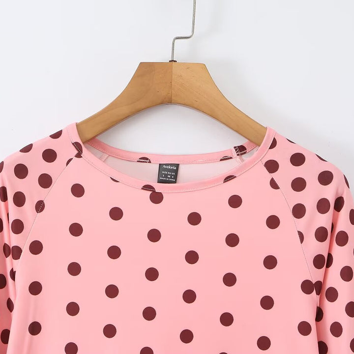 Damen Langarmshirt mit modischem Punkte-Muster Drune