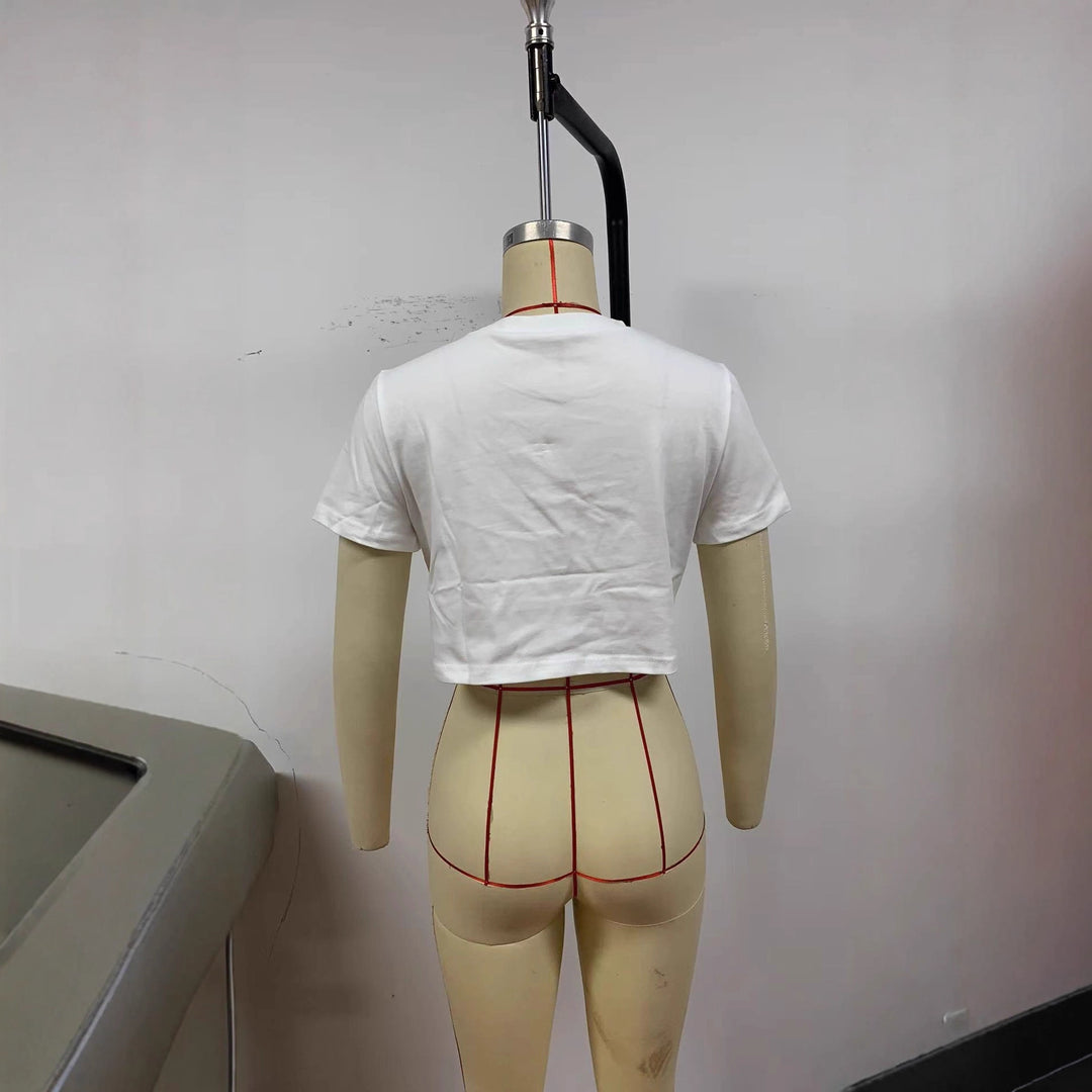 Damen Crop-T-Shirt mit hautsympathischem Baumwollmaterial und modernem Schnitt Drune