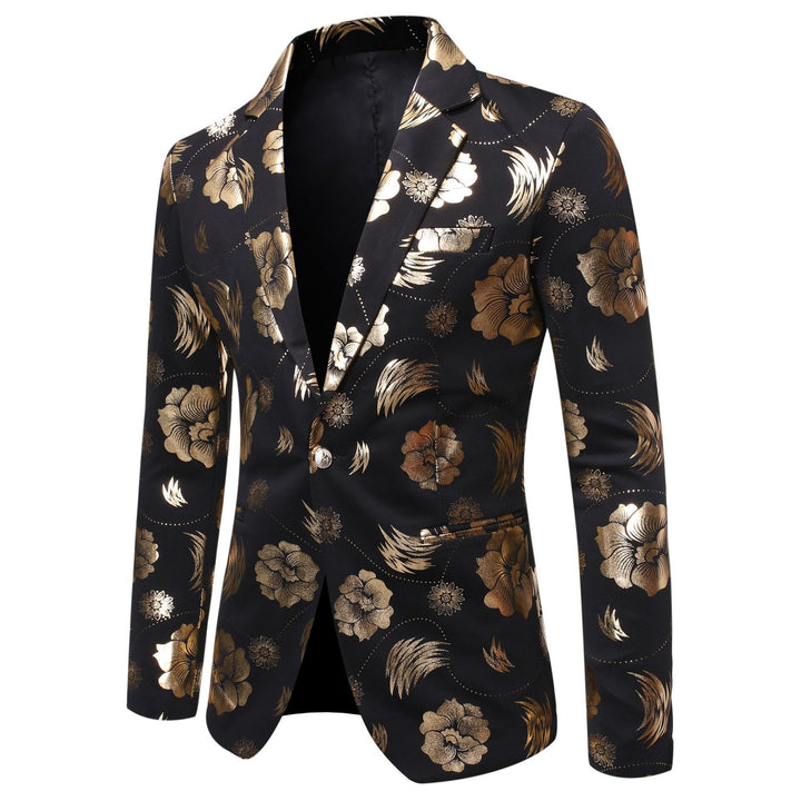 Herren eleganter Blazer mit luxuriösem Blumenmuster Drune