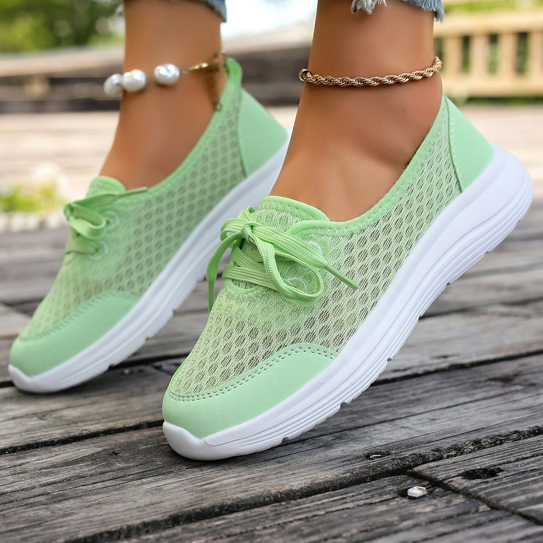 Damen Leichte und atmungsaktive Sneakers mit Netzstruktur Drune